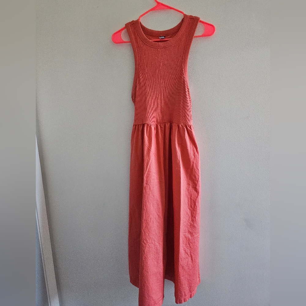 Old Navy Coral Backless Dress